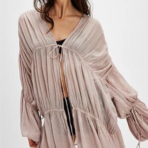 ISO Free People Juliet Duster in Mushroom Grey